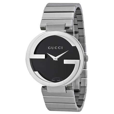 gucci interlocking g ladies stainless steel watch large|gucci g timeless watch.